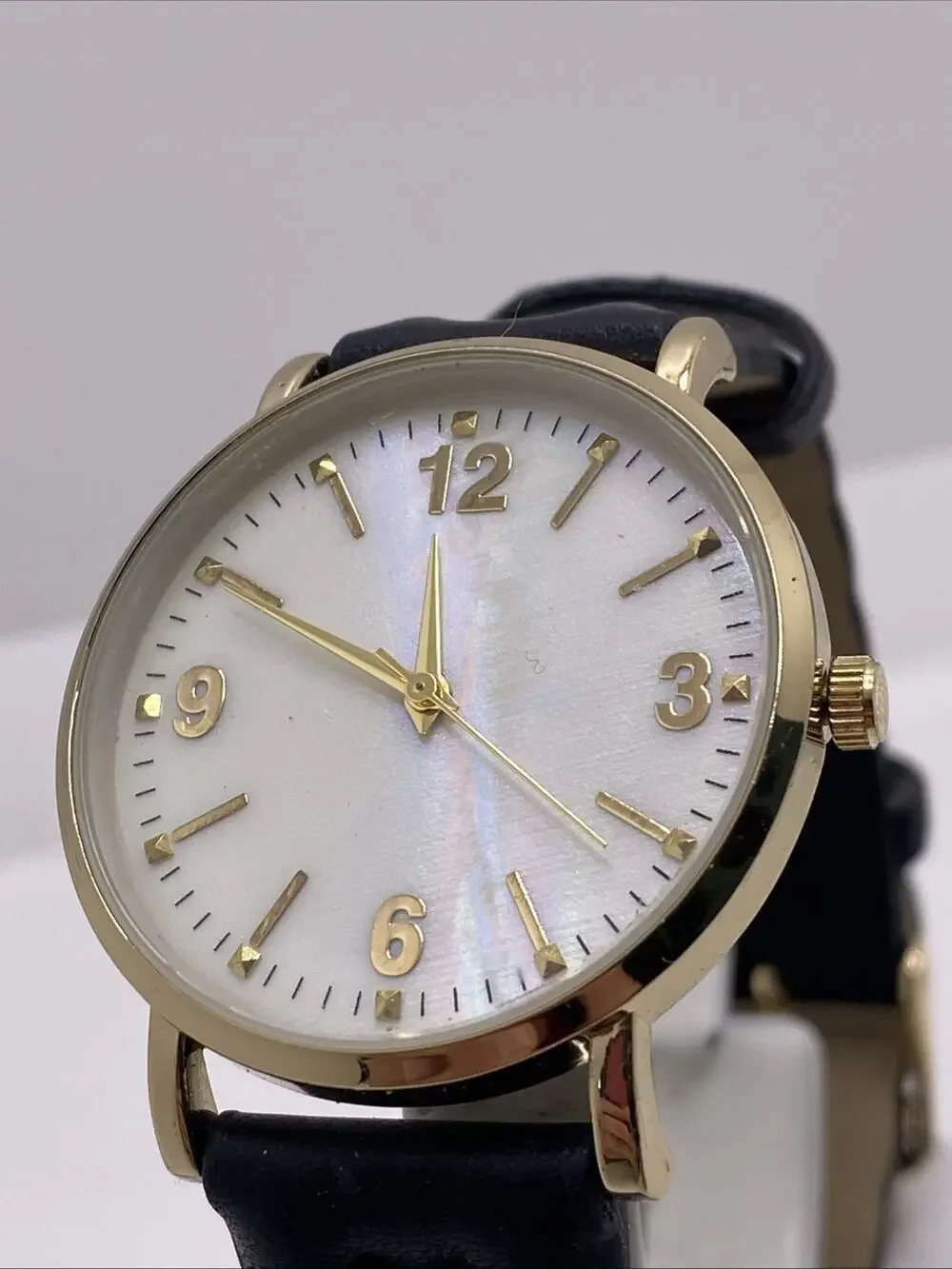 Womens Mop Dial Gold Tone Watch Works New Battery